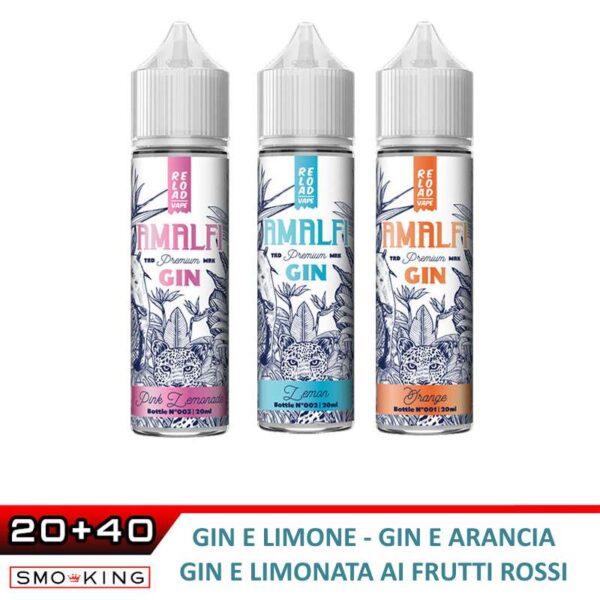 AMALFI GIN  Aroma 20 ml Reload Vape Gin - Pink Lemonade - Arancia - Limone