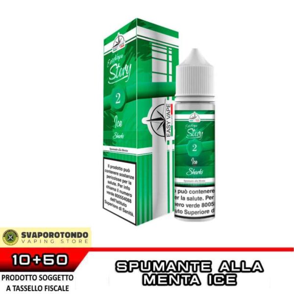 SHARKI 2 Ice Aroma Shot 10+50 ml Easy Vape Story Spumante Menta Ice
