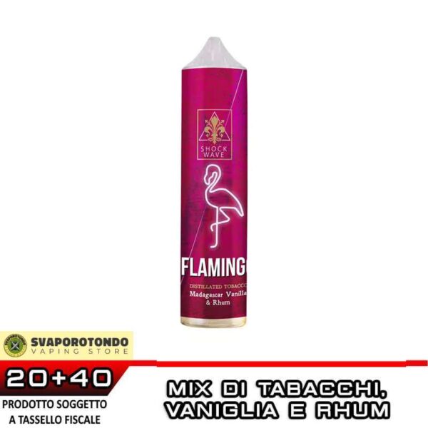 FLAMINGO Shock Wave Aroma Shot 20 ml Angolo della Guancia Mix Tabacchi Vaniglia Rum
