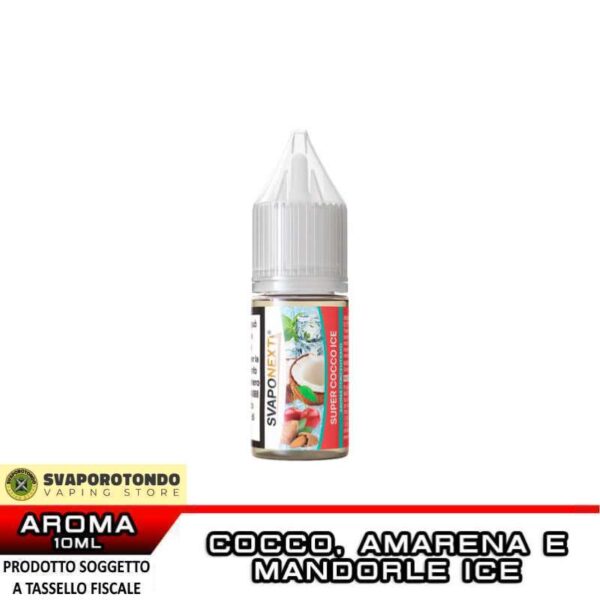 SUPER COCCO ICE Starter Flavour Aroma Concentrato 10 ml SVAPONEXT Ice Cocco Amarena Mandorla