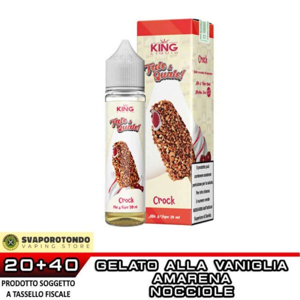 TALE & QUALE Crock Mix&Vape 20 ml King Liquid Gelato Vaniglia Amarena Nocciola