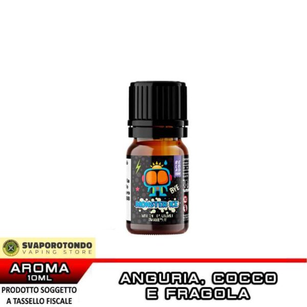 WATERMELON COCONUT STRAWBERRY Monster Ice Aroma Concentrato 10 ml Reload Vape Ice Anguria Fragola Cocco