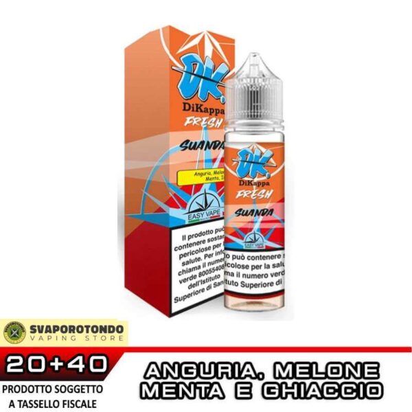 SUANDA DK Fresh Aroma Shot 20+40 ml Easy Vape Anguria Melone Menta Ice