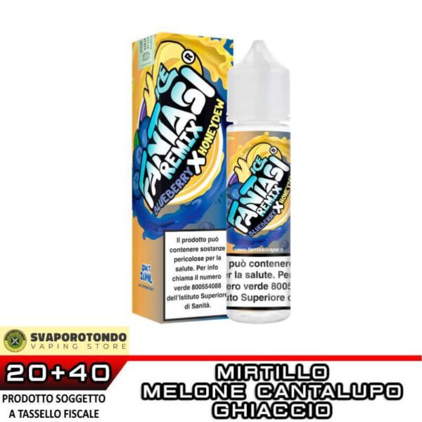 BLUEBERRY X HONEYDEW Ice Fantasi Remix Aroma Shot 20 ml VAPE JUICE Mirtillo Melone