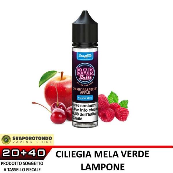 Cherry Raspberry apple - Aroma - Shot 20 su 60 - Bar Salts ciliegia mirtillo mela rossa