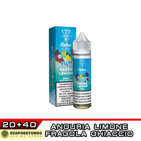 FIZZ WATER LEMON FLAVOUR BAR Mix&Vape 20 ml Suprem-e Anguria Limone Fragola Ice