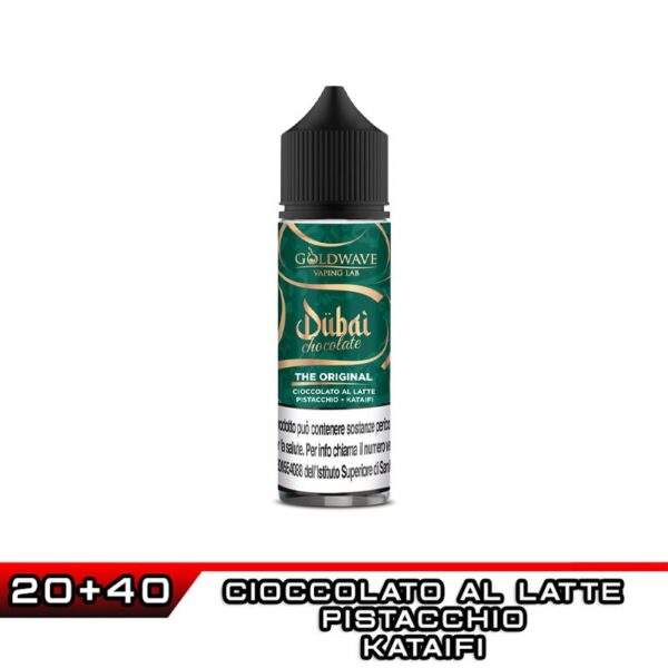 THE ORIGINAL Dubai Chocolate Aroma Shot 20 ml GOLDWAVE Cioccolato al Latte Pistacchio Kataifi