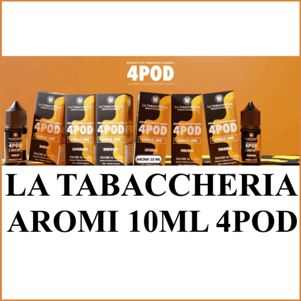 Extra Dry 4POD Aroma Concentrato 10ml La Tabaccheria - Virginia Cavendish Latakia Burley Kentucky Perique