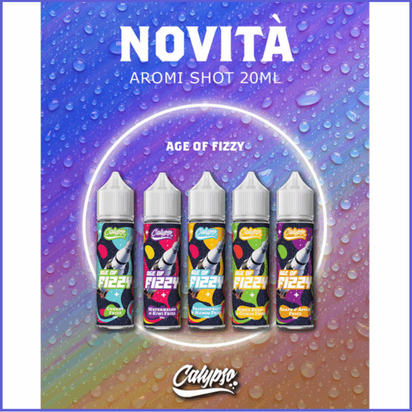 FRIZZ Age of Fizzy Aroma Shot 20 ml CALYPSO anguria kiwi-ciliegia-uva mela-mango pass fruit-frutti rossi
