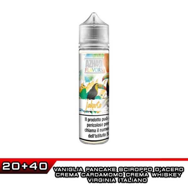 JAKARTA Flavors Aroma Shot 20 ml AZHAD Tabacco Virginia Vaniglia Whisky Crema Cardamomo Pancake Sciroppo Acero