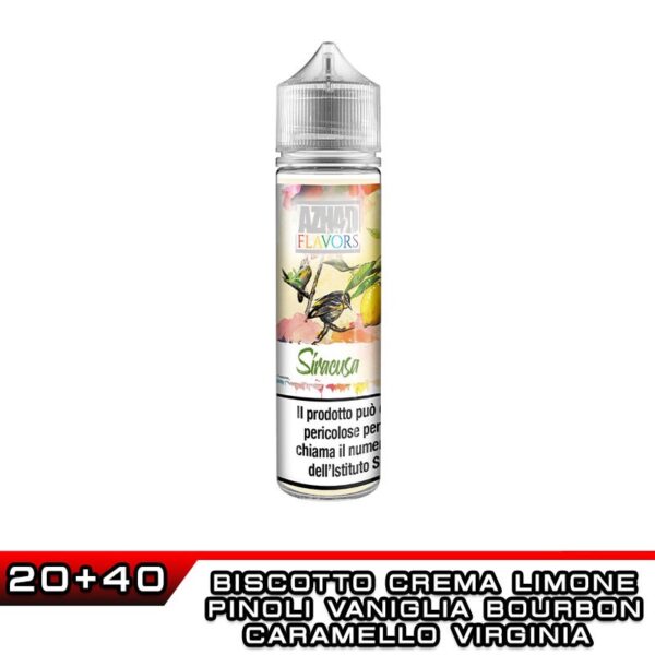 SIRACUSA Flavors Aroma Shot 20 ml AZHAD Tabacco Virginia Biscotto Crema Limone Pinoli Vaniglia Bourbon Caramello