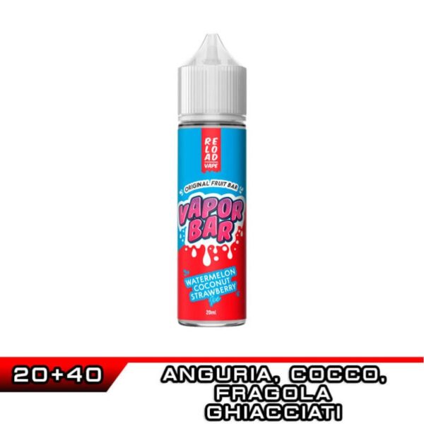 WATERMELON COCONUT STRAWBERRY ICE Vapor Bar Aroma 20 ml Reload Vape Ice Anguria Fragola Cocco