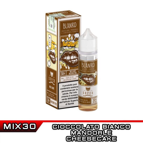 BLANKO Mix&Vape 30 ml Super Flavor Cioccolato bianco Mandorle Cheesecake