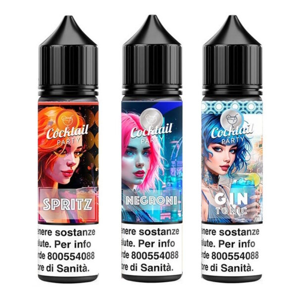 Flavour Art - Cocktail Party - SPRITZ - NEGRONI - GIN TONIC aroma 20+40 in flacone da 60ml